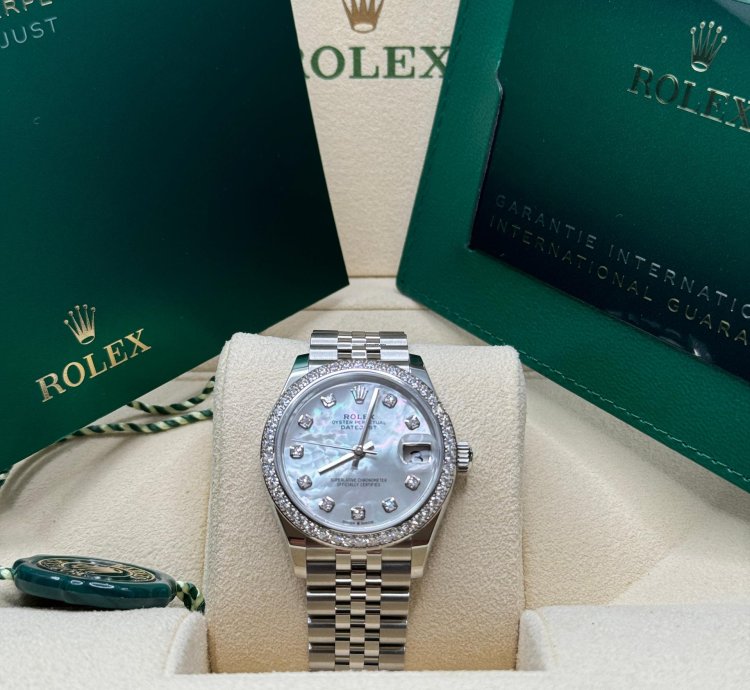 Rolex Datejust 31 New 2024 Mother Of Pearl Diamond Dial Diamond Bezel Stainless Steel Jubilee