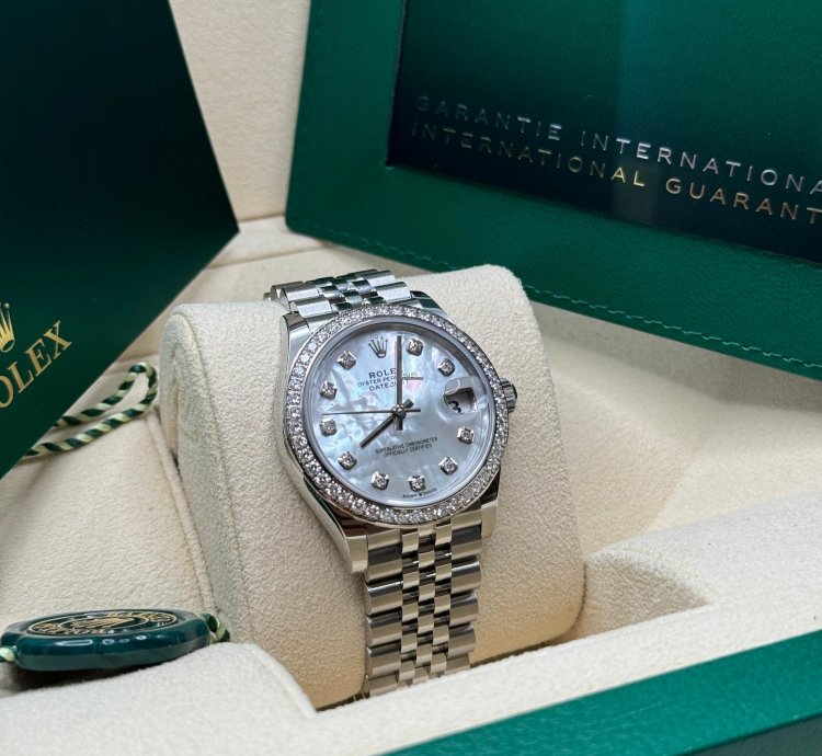 Rolex Datejust 31 New 2024 Mother Of Pearl Diamond Dial Diamond Bezel Stainless Steel Jubilee