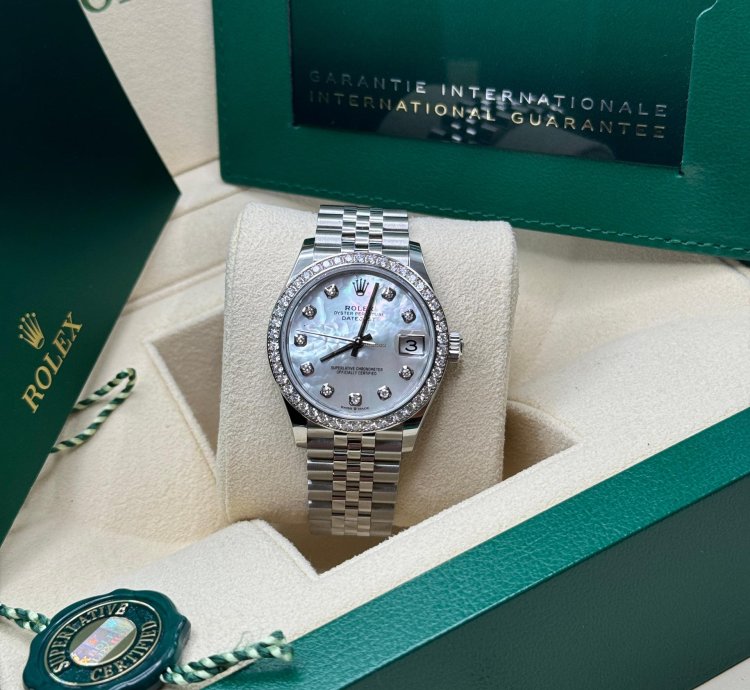 Rolex Datejust 31 New 2024 Mother Of Pearl Diamond Dial Diamond Bezel Stainless Steel Jubilee