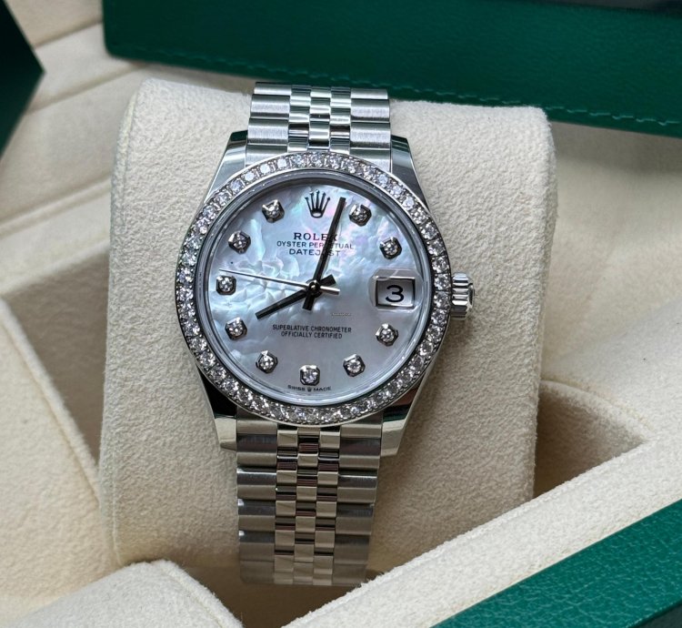 Rolex Datejust 31 New 2024 Mother Of Pearl Diamond Dial Diamond Bezel Stainless Steel Jubilee