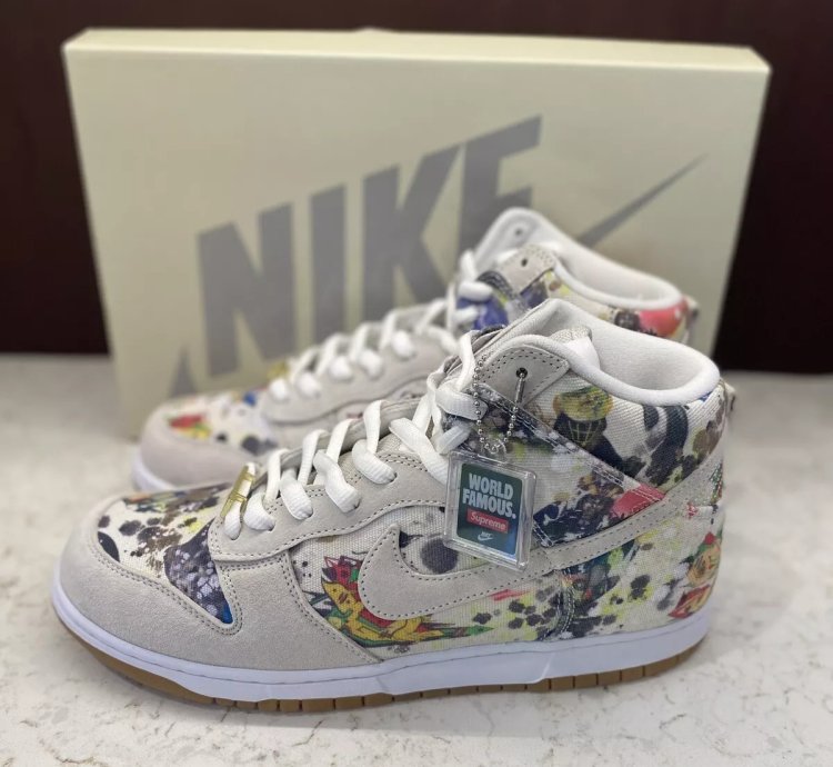 Nike Dunk High Sb X Supreme Rammellzee 2023 fd8779-100