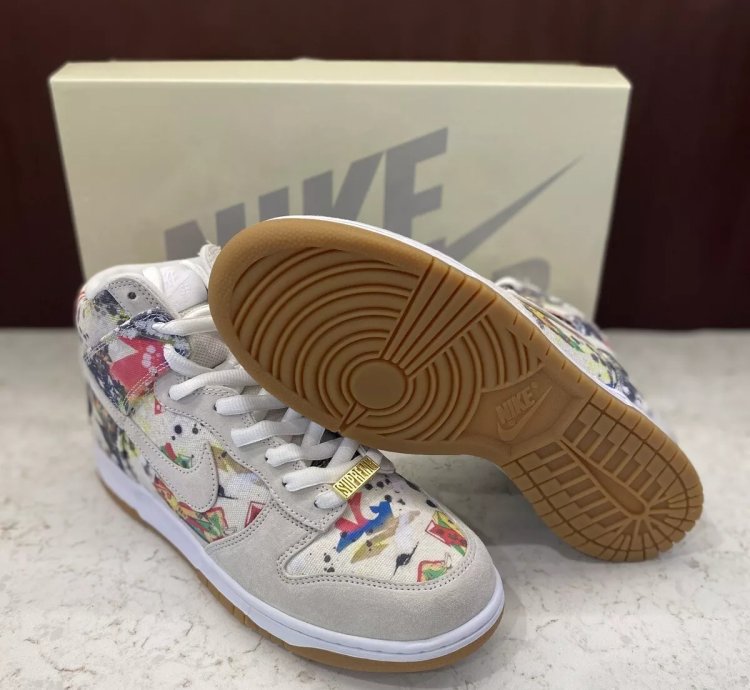 Nike Dunk High Sb X Supreme Rammellzee 2023 fd8779-100
