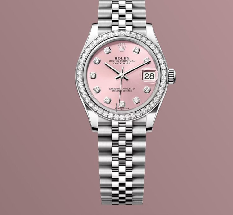 Rolex Datejust 31 New 2024 Pink Diamond Dial Diamond Bezel Stainless Steel Jubilee Bracelet