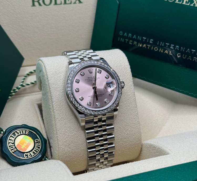 Rolex Datejust 31 New 2024 Pink Diamond Dial Diamond Bezel Stainless Steel Jubilee Bracelet