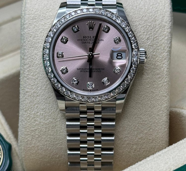 Rolex Datejust 31 New 2024 Pink Diamond Dial Diamond Bezel Stainless Steel Jubilee Bracelet