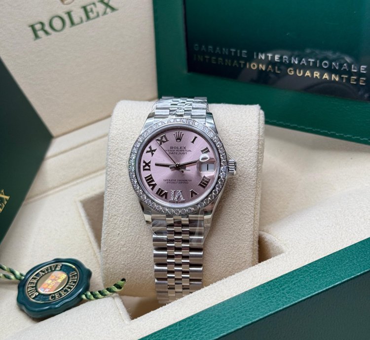 Rolex Datejust 31 New 2024 Pink Diamond Pave 6 Dial Diamond Bezel Stainless Steel Jubilee