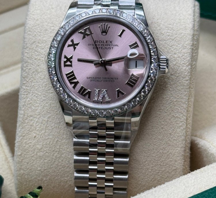 Rolex Datejust 31 New 2024 Pink Diamond Pave 6 Dial Diamond Bezel Stainless Steel Jubilee