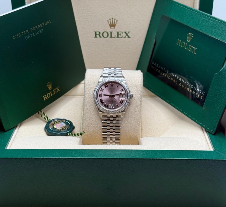 Rolex Datejust 31 New 2024 Pink Diamond Pave 6 Dial Diamond Bezel Stainless Steel Jubilee