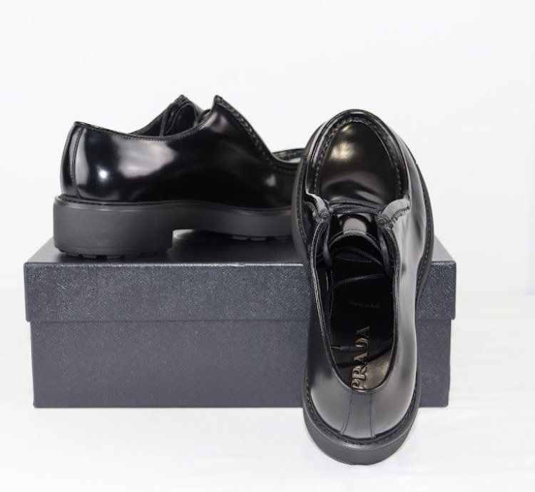 O1rshd 10 Prada Derby Shoes Loafers In Black