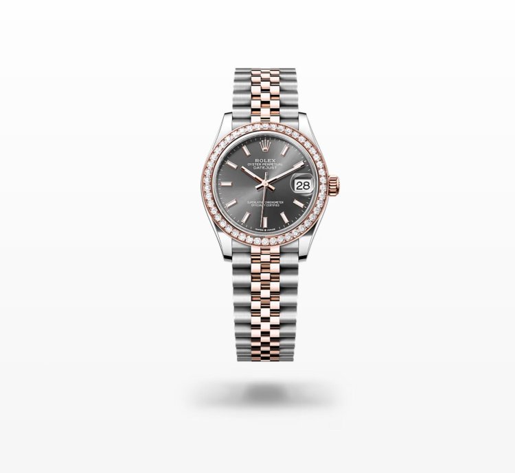 Rolex Datejust 31 New 2024 Rhodium Grey Index Dial Diamond Bezel Two Tone Rose Gold Jubilee