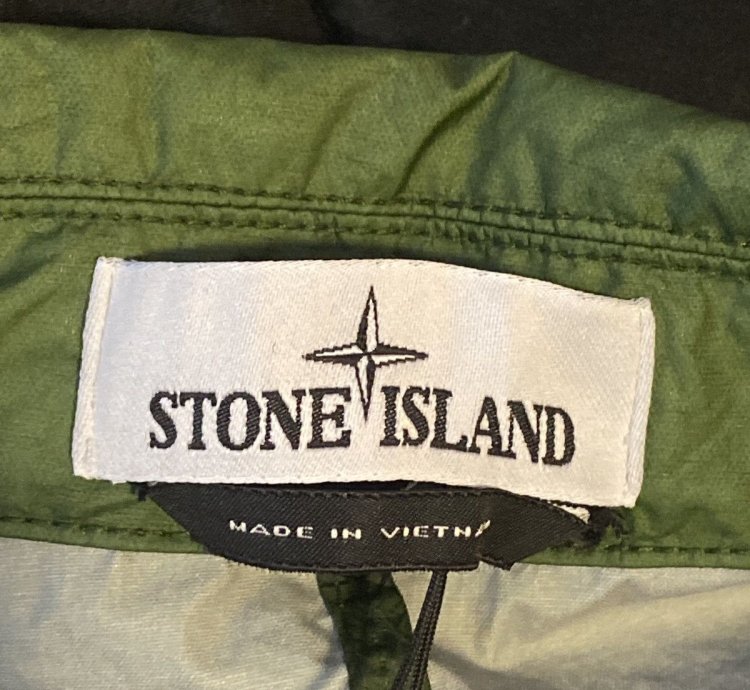 Stone Island Compass-patch Crinkled Zip-up Overshirt