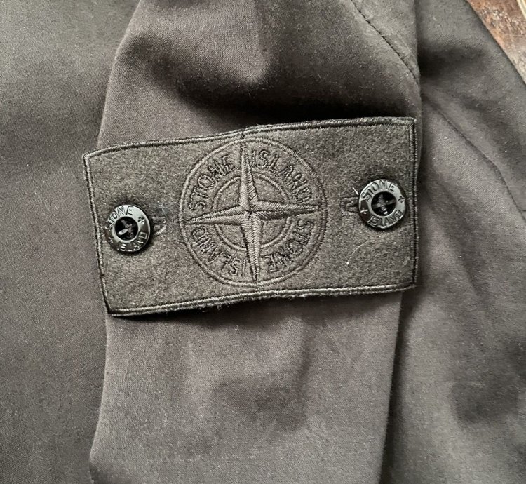 Stone Island Cotton Satin Overshirt Jacket Dark Brown Fw20