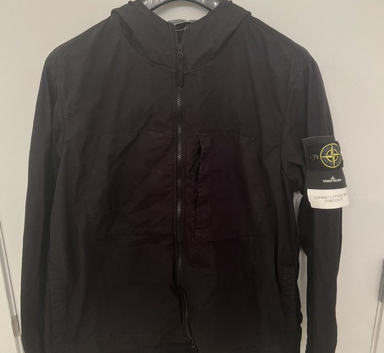 Stone Island Cotton Twill Black Jacket Xl