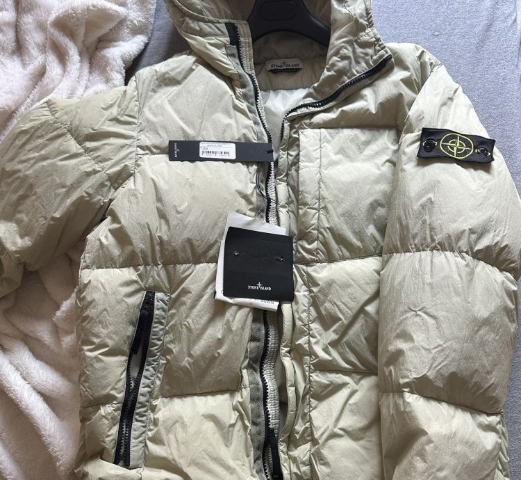 Stone Island Crinkle Reps Down Blouson Parka Jacket Coat