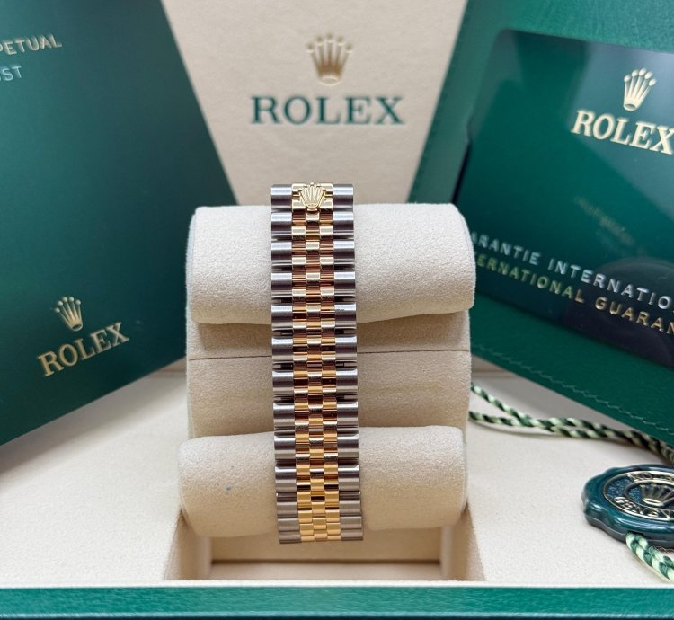 Rolex Datejust 31 New 2025 Champagne Dial Two Tone Yellow Gold Diamond Bezel Jubilee Bracelet