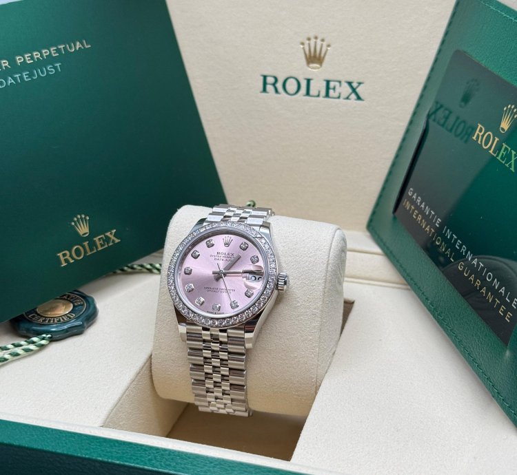 Rolex Datejust 31 New 2025 Pink Diamond Dial Diamond Bezel Stainless Steel Jubilee Bracelet
