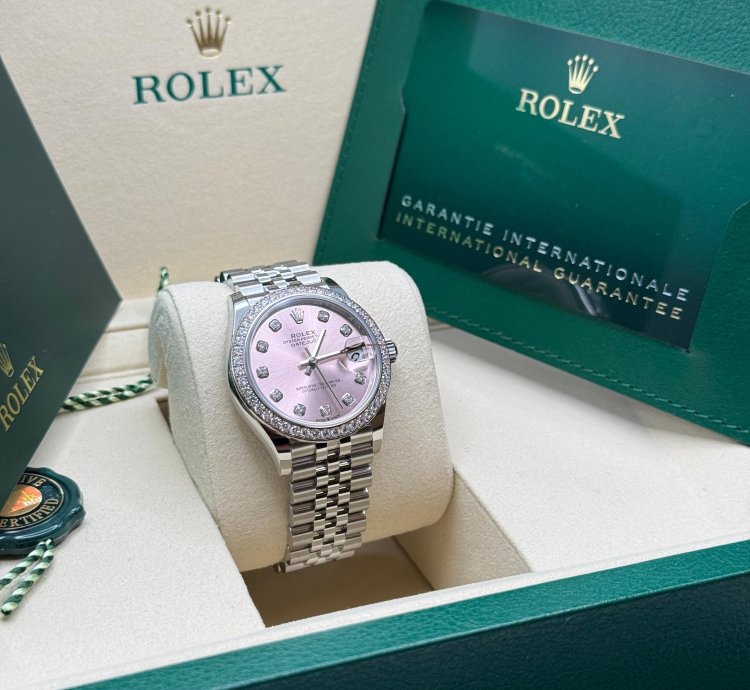 Rolex Datejust 31 New 2025 Pink Diamond Dial Diamond Bezel Stainless Steel Jubilee Bracelet