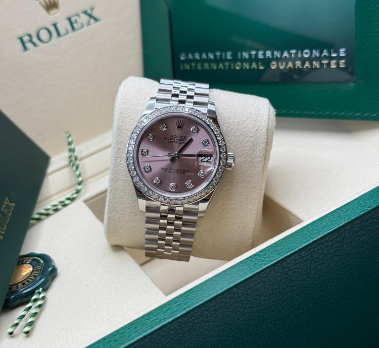 Rolex Datejust 31 New 2025 Pink Diamond Dial Diamond Bezel Stainless Steel Jubilee Bracelet