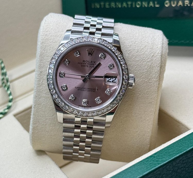 Rolex Datejust 31 New 2025 Pink Diamond Dial Diamond Bezel Stainless Steel Jubilee Bracelet
