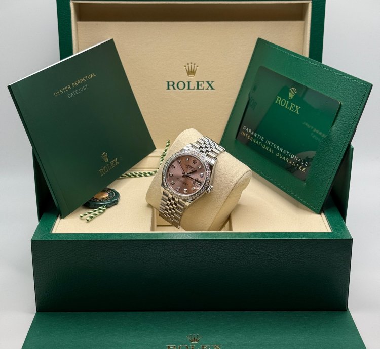 Rolex Datejust 31 New 2025 Pink Diamond Dial Diamond Bezel Stainless Steel Jubilee Bracelet