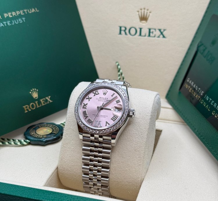 Rolex Datejust 31 New 2025 Pink Diamond Pave 6 Dial Diamond Bezel Stainless Steel Jubilee