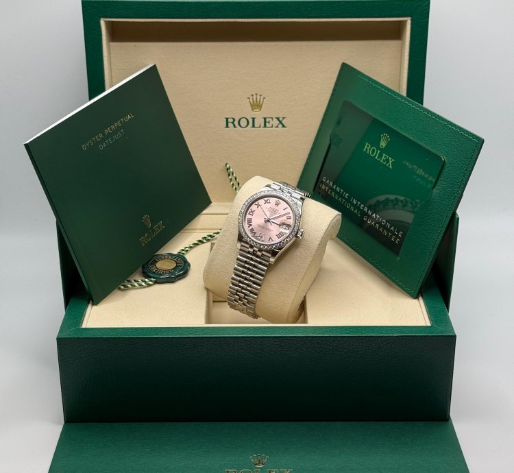 Rolex Datejust 31 New 2025 Pink Diamond Pave 6 Dial Diamond Bezel Stainless Steel Jubilee