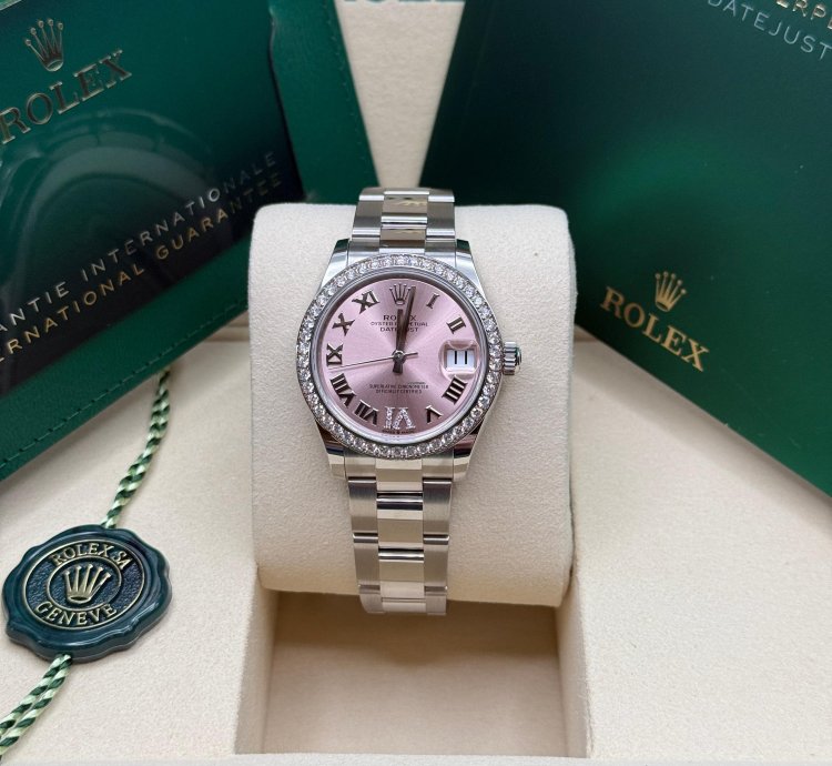 Rolex Datejust 31 New 2025 Pink Roman Diamond 6 Dial Stainless Steel Diamond Oyster Bracelet
