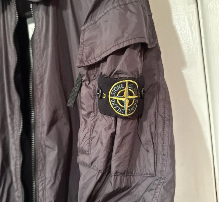 Stone Island Crinkle Reps Ny Overshirt Charcoal Grey Nwt