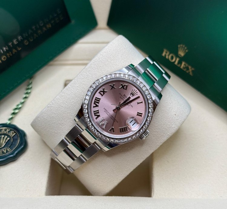 Rolex Datejust 31 New 2025 Pink Roman Diamond 6 Dial Stainless Steel Diamond Oyster Bracelet