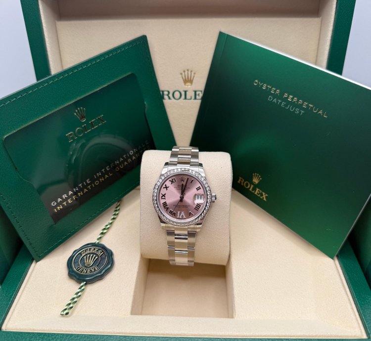 Rolex Datejust 31 New 2025 Pink Roman Diamond 6 Dial Stainless Steel Diamond Oyster Bracelet