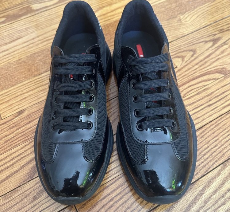 Patent Leather Prada America Cup Sneakers
