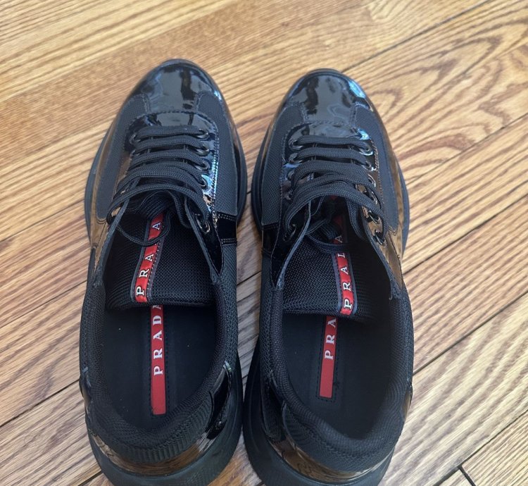 Patent Leather Prada America Cup Sneakers