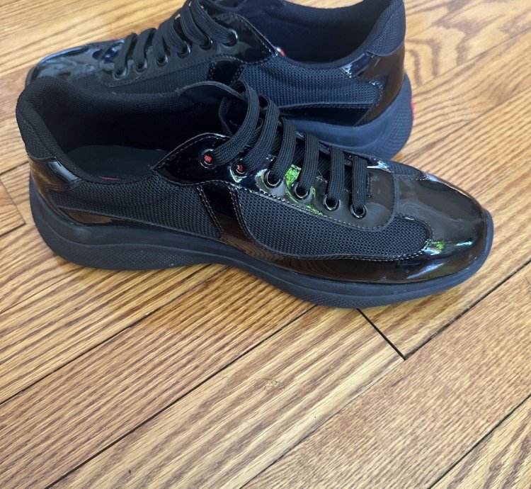 Patent Leather Prada America Cup Sneakers