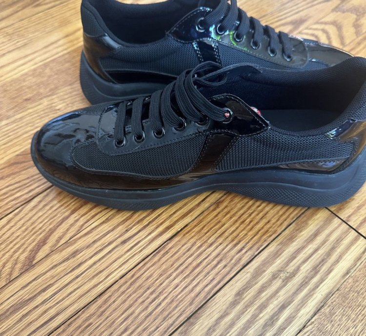Patent Leather Prada America Cup Sneakers