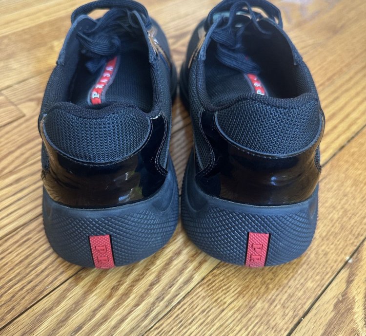 Patent Leather Prada America Cup Sneakers
