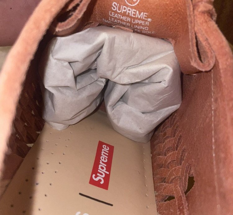 Pink Suede Supreme Clarks Wallabee Weave