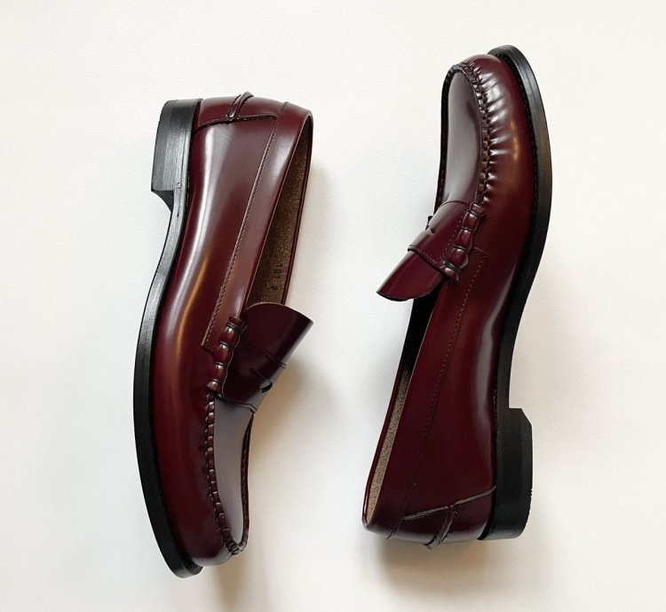 Polished Oxblood Leather Loafers