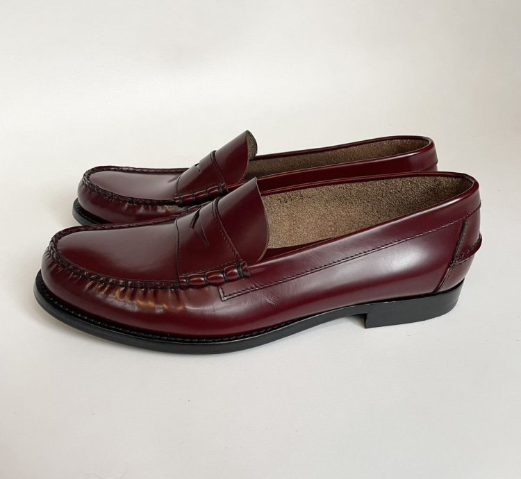 Polished Oxblood Leather Loafers