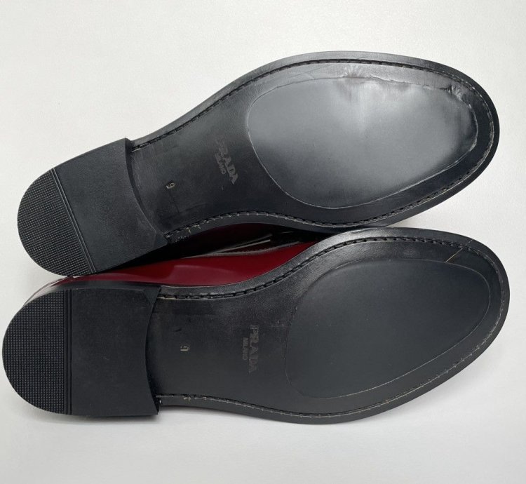 Polished Oxblood Leather Loafers