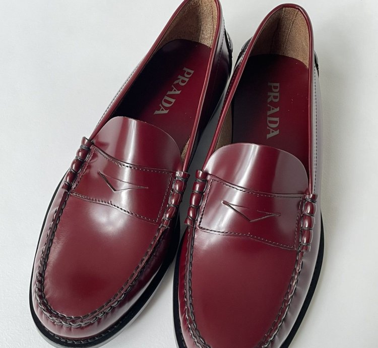 Polished Oxblood Leather Loafers