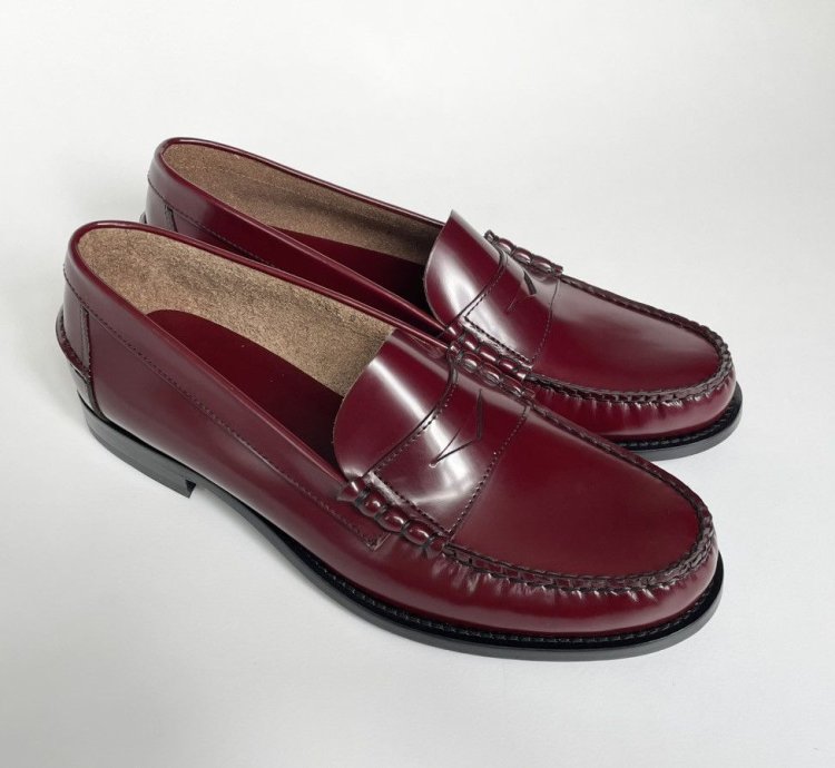 Polished Oxblood Leather Loafers