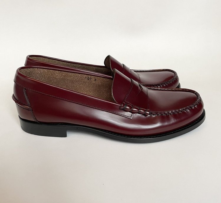 Polished Oxblood Leather Loafers