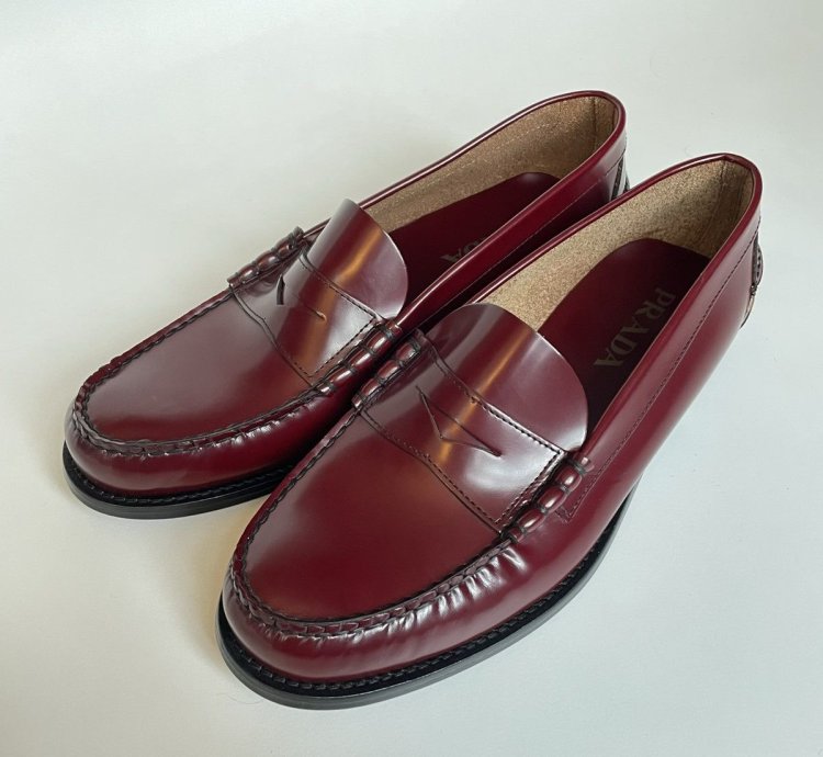 Polished Oxblood Leather Loafers