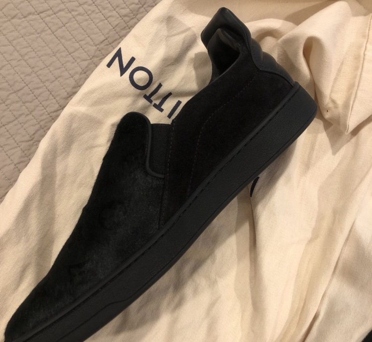 Pony Hair Frontrow Slip On Sneakers 8 Anthracite