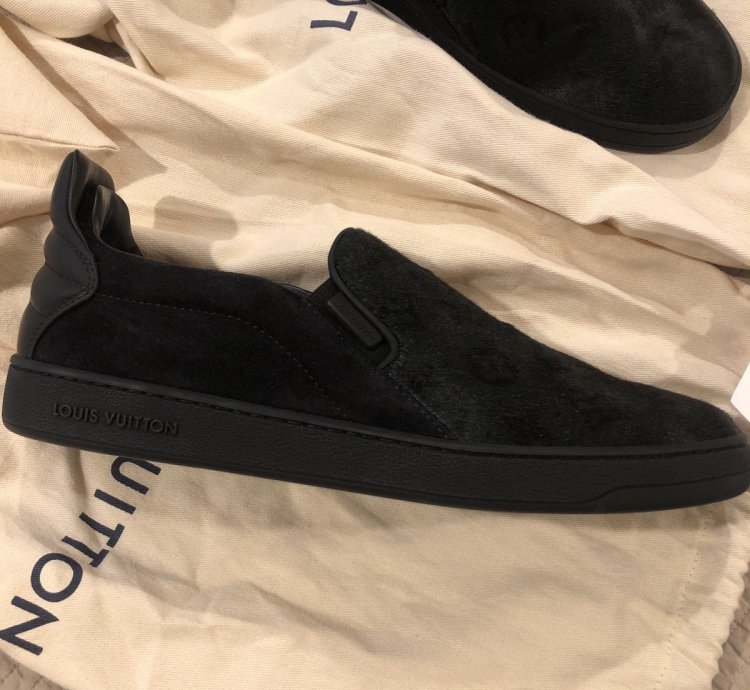 Pony Hair Frontrow Slip On Sneakers 8 Anthracite