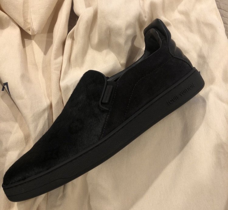 Pony Hair Frontrow Slip On Sneakers 8 Anthracite