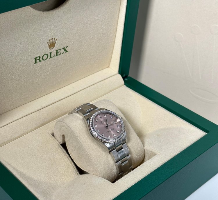 Rolex Datejust 31 Pink Diamond Dial Diamond Bezel Oyster