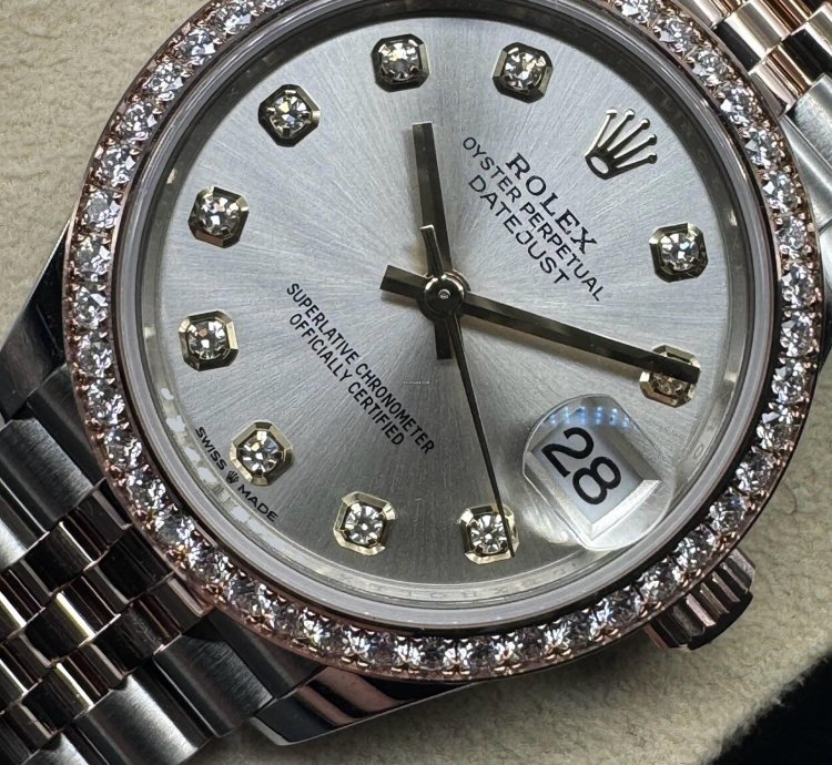 Rolex Datejust 31 Silver Diamond Dial Unworn