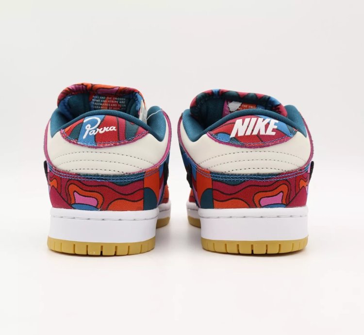 Nike Sb Dunk Low Pro Parra Abstract Art Fire Pink Gym Red Mocha Blue
