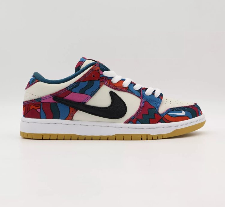 Nike Sb Dunk Low Pro Parra Abstract Art Fire Pink Gym Red Mocha Blue